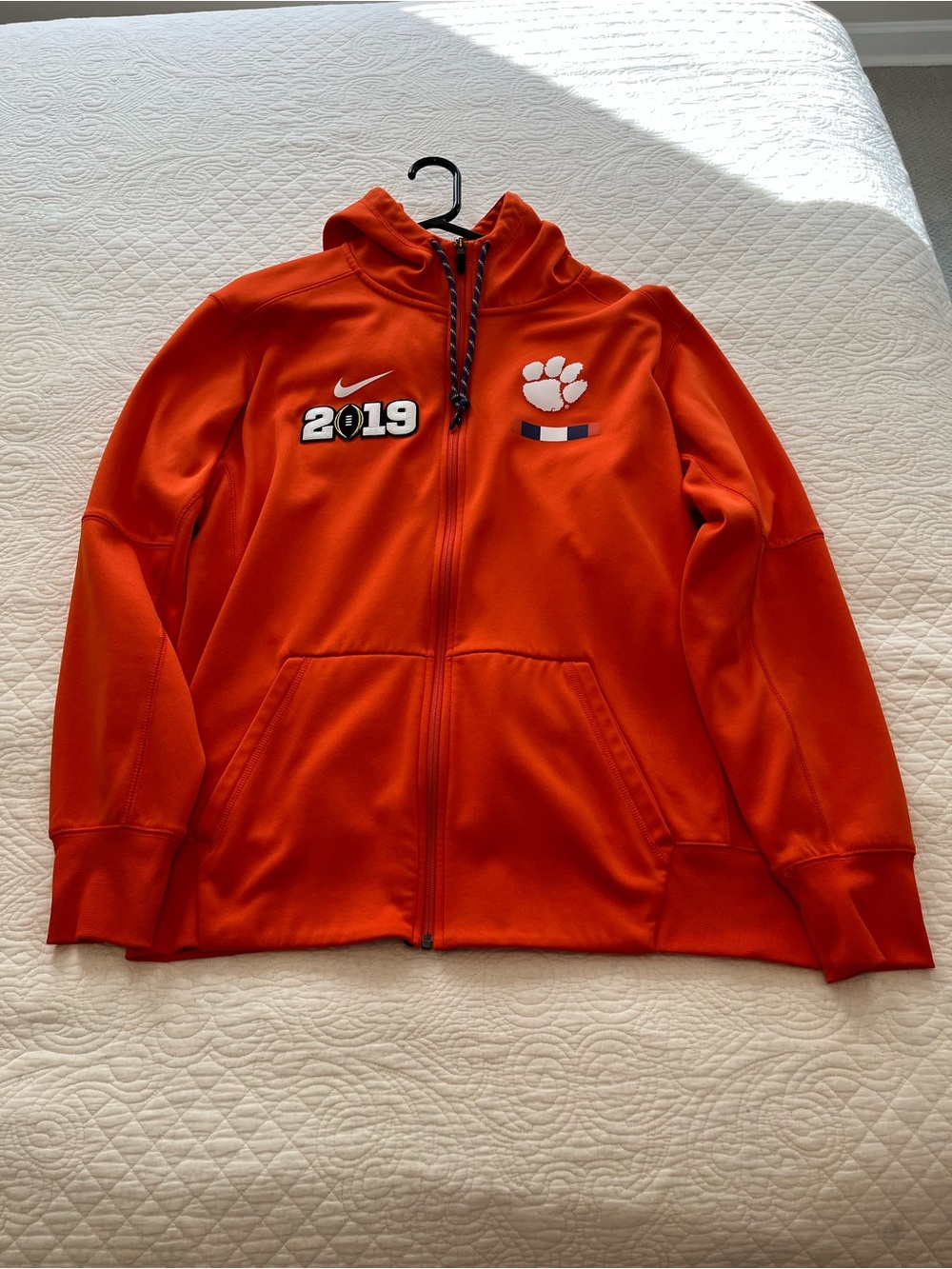 Nike Adult Large Orange Full-Zip 2019 CFP National Championship Hoodie